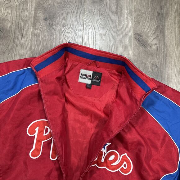 Philadelphia Phillies Majestic Home Base Collection Zip Up Jacket Size LT - Picture 4 of 6